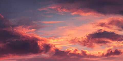 Fototapeta premium “Beautiful Dramatic Sky with Colorful Clouds at Sunset and Sunrise” 