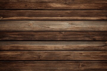 Fototapeta premium Close-up of dark brown wooden planks arranged in horizontal rows