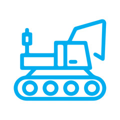 Excavator line icon