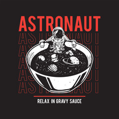 Editable astronaut picture and text tshirt design
