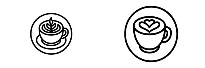 Latte art in a cup icon