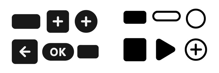 Obraz premium Collection of modern UI buttons and icons