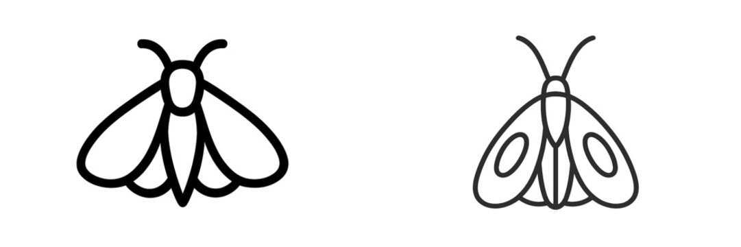 Minimalist moth outline icon