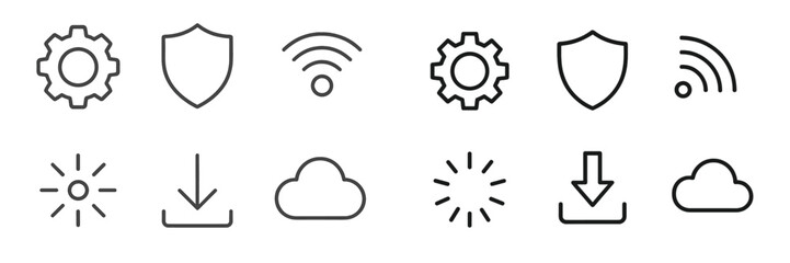 Obraz premium Set of technology icons
