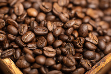 coffee beans on burlap