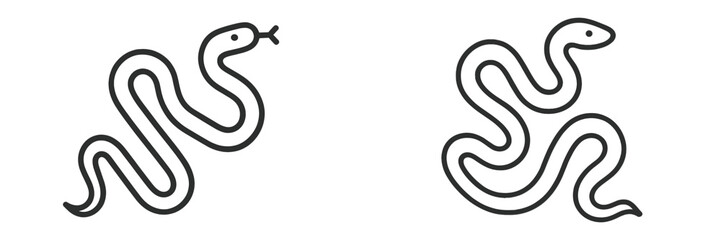 Fototapeta premium Stylized Snake Illustrations