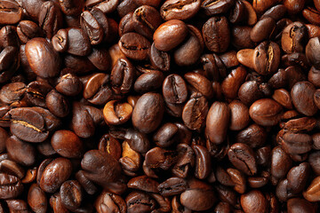 Obraz premium coffee beans on burlap