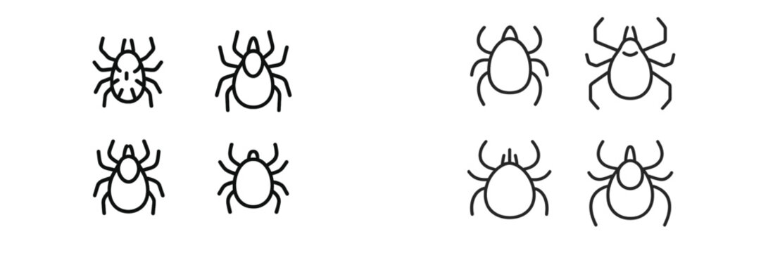 Two types of ticks icon set