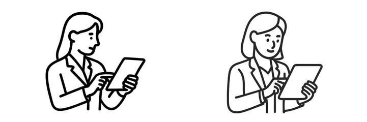 Woman using a tablet computer