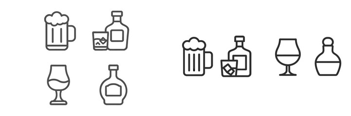 Alcoholic drinks icons