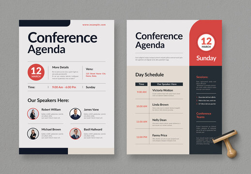 Conference Agenda Template Layout