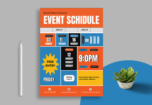 Event Schidule Flyer Layout