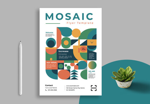 Creative Mosaic Flyer Design Layout