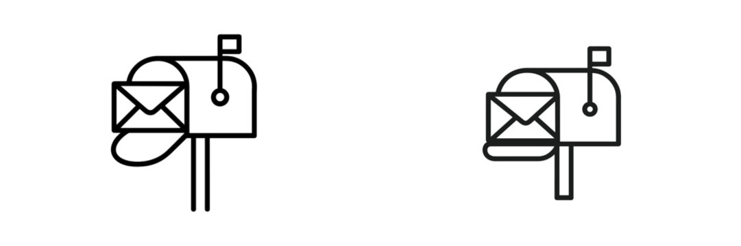 Mailbox with envelope icon