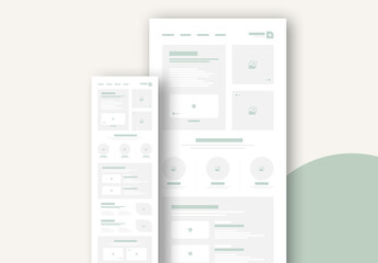 Landing Page Wireframe Template Layout