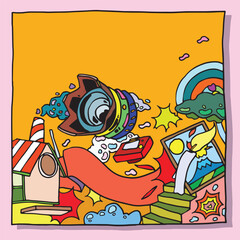 Editable art work tshirt design