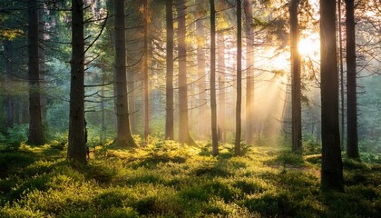 Obraz premium morning in the woods