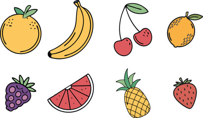 fruit icon set