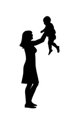 silhouette of a young couple