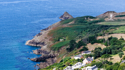 Paysage finistère avec le phare du petit minou