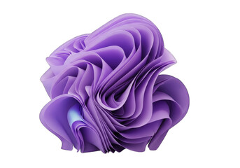 Obraz premium Abstract 3D Purple Flower Petals with Transparent Background Modern Design