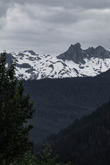 Mountain layers landscape background. Mountains in British Columbia, Canada.