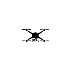 Drone silhouette vector, drone camera icon vector 