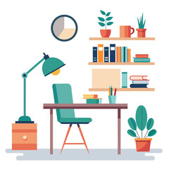 Study Room Vector Icon