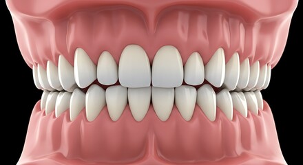 Obraz premium Dental anatomy, 3D illustration 
