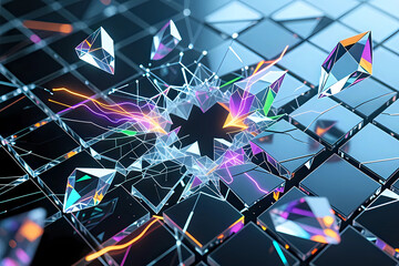 Fototapeta premium abstract technology background with stars