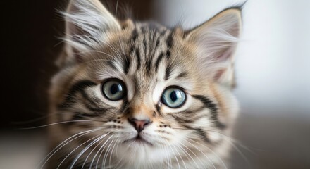 Cute kitten closeup