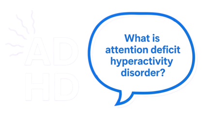 Adhd focus tools in remote work question about attention deficit hyperactivity disorder isolated on transparent background