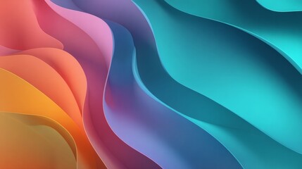 Smooth flowing pastel gradient waves in a minimal abstract style, clean modern motion graphics loop, cinematic background animation for creative intros and logo reveals