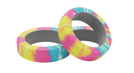 Colorful Tie Dye Bangles
