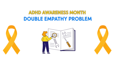 Adhd focus tools in remote work adhd awareness month double empathy problem isolated on transparent background