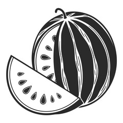 vector illustration of ripe watermelon