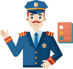 An officer shows his task 