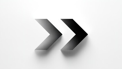 Modern gradient arrow design on white background, representing direction and progress.