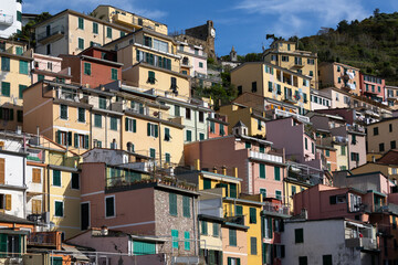 Naklejka premium Maisons colorées de Riomaggiore