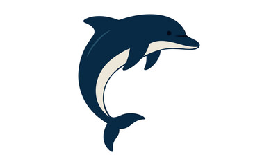 Dolphin fish animal silhouette. Dolphin vector. Dolphin in silhouette. Dolphin line icon. 