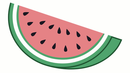 Stylized graphic illustration of a watermelon slice