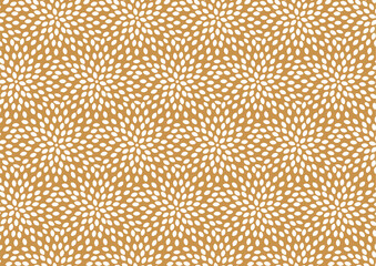 伝統的な和柄の背景素材。日本の紋様素材。貉菊。