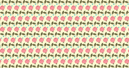 Elegant Floral Pattern with Delicate Flowers and Leaves