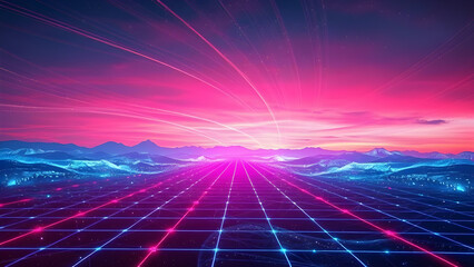 Futuristic Technology Background with Digital Circuit