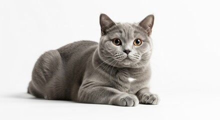 Gray cat studio portrait