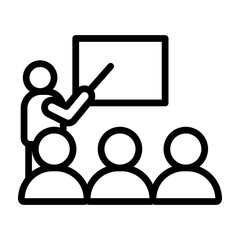 Seminars Vector Line Icon Design