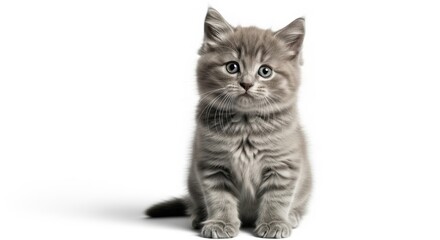 Adorable gray kitten portrait