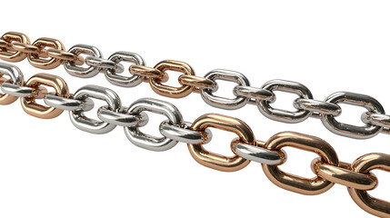 Fototapeta premium metal chain isolated on white background