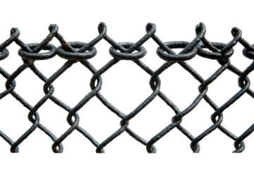 Close-up view of a chain link fence