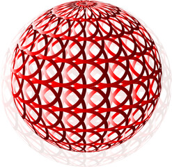 White 3D vector halftone sphere Halftone design elements Vector illustration	